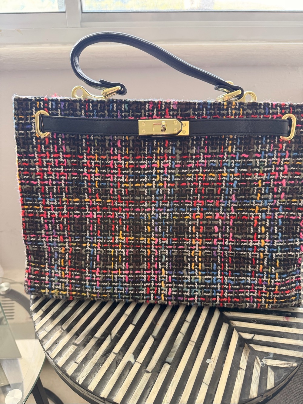 Multicolor Top-Handle Women's Bag